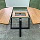 Sliding table made of oak 1000h1000 (1400), Tables, Moscow,  Фото №1