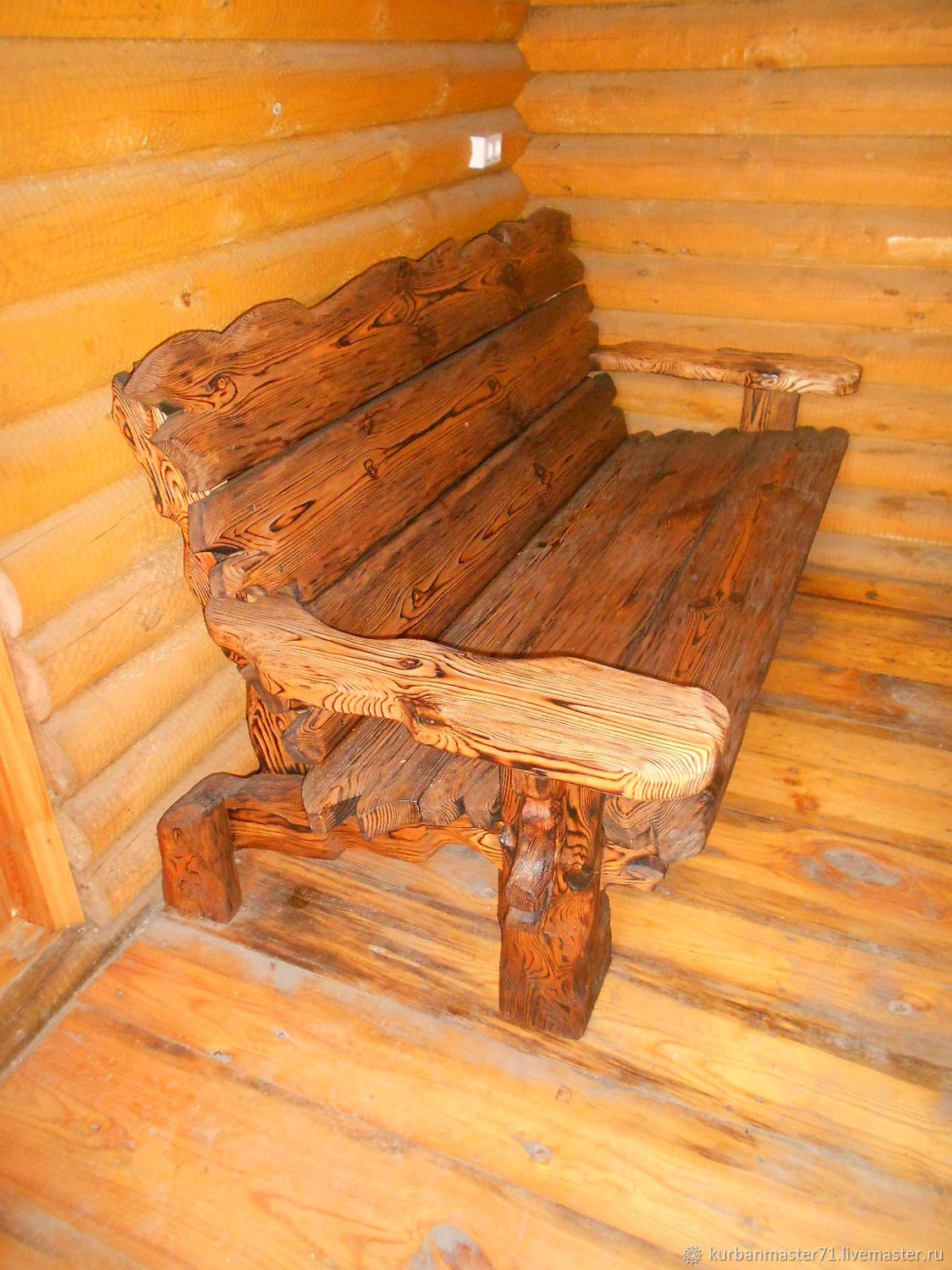 Скамейки для бани из дерева