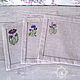 Order Three linen napkins Flowers. Kitchen. Livemaster. . Swipe Фото №3