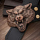 Leather belt 'lone Wolf' bronze. Straps. apanasovru. Online shopping on My Livemaster.  Фото №2