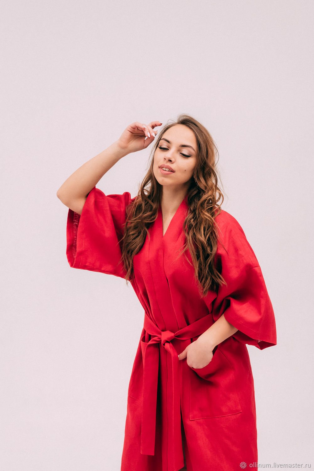 Халаты: Халат - кимоно из льна в интернет-магазине на Ярмарке Мастеров ...