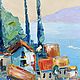 Картина маслом «Рыжие крыши домиков у моря», 50-40 см. Картины. Жанна Щепетова. Ярмарка Мастеров.  Фото №6
