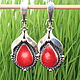 Belladonna jewelry set with corals made of 925 HC0017 silver. Jewelry Sets. Sunny Silver. My Livemaster. Фото №6