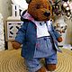 Мишка тедди в синем пальто. Мишки Тедди. teddy.toy.for.you. Ярмарка Мастеров.  Фото №4