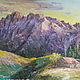 Картина масло холст В горах (пейзаж, желтый, лиловый, зеленый), Картины, Смоленск,  Фото №1