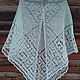 Shawl Frosty mint openwork knitted linen. Shawls. Bright Shawls by BorchankaZL. My Livemaster. Фото №5