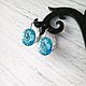 Aquamarine earrings, earrings with Swarovski crystals. Earrings. Алёна Владимировна Рогель. Online shopping on My Livemaster.  Фото №2