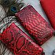 Кошелёк из натуральной кожи питона Red money lover. Кошельки. Nata_l_y (lovefromocean). Интернет-магазин Ярмарка Мастеров.  Фото №2