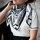Шелковый платок с ручным подшивом "Балет". Платки. Ginkgo Scarfs (ginkgoscarfs) Шелковые платки  (ginkgoscarfs). Ярмарка Мастеров.  Фото №4