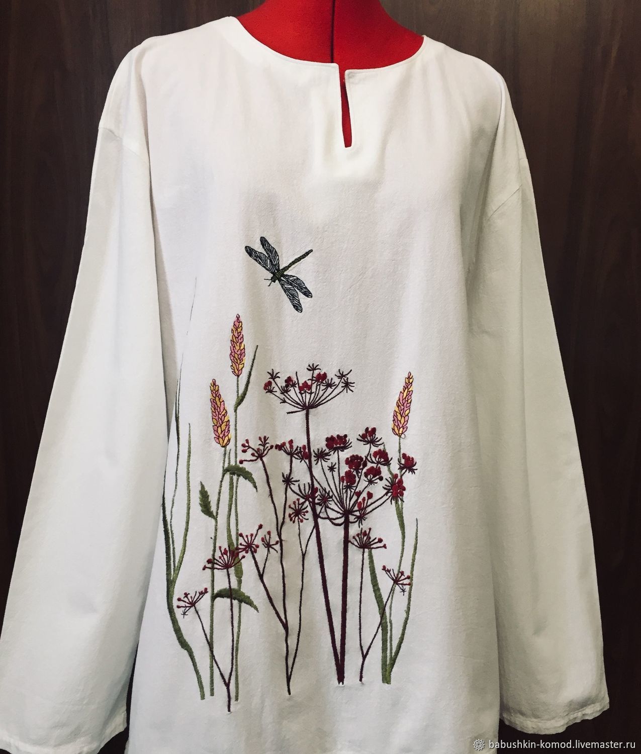 Women's embroidered blouse 'Grass' ZHR4-244, Blouses, Temryuk,  Фото №1