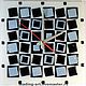 Часы настенные интерьерные по мотивам работы Виктора Вазарели "Эридан", 1970 г.  Фьюзинг стекла.