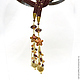 Заказать Лариат "Коричневый в крапинку". Beads_and_Bears (Varvarushka). Ярмарка Мастеров. . Лариаты Фото №3