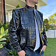 Men's Crocodile Leather Jacket. Mens outerwear. exotiqpython. My Livemaster. Фото №5