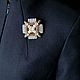 Комплект брошь-орден и серьги Chic в черно-белых тонах. Комплекты украшений. Евгения Тоболевич Вышивка украшений. Ярмарка Мастеров.  Фото №6