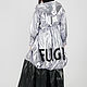 Hooded zip-up raincoat, silver raincoat-VE0251PL