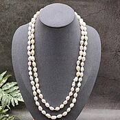 Работы для детей, handmade. Livemaster - original item Natural White Pearl Beads Long. Handmade.