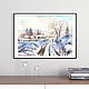 Watercolor painting 'Christmas day.'. Pictures. Senchilova Evgenia. Online shopping on My Livemaster.  Фото №2