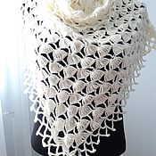 Аксессуары handmade. Livemaster - original item Knitted shawl SHELL. Handmade.