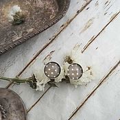Украшения handmade. Livemaster - original item Earrings silver Polka dots. Handmade.