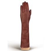 Винтаж handmade. Livemaster - original item Size 7.5. Winter long gloves made of genuine brown leather. Handmade.