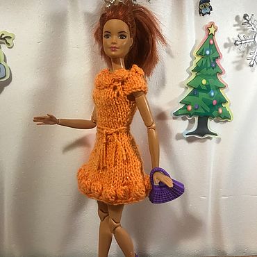 8 моделей платья для куклы крючком со схемами, описанием и видео мк