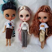 Куклы и игрушки handmade. Livemaster - original item Clothes for dolls: a set of clothes for blythe. Handmade.