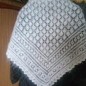 Downy openwork shawl 