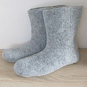 Аксессуары handmade. Livemaster - original item Woolen felted socks with prevention from the skin. Handmade.