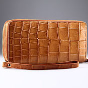 Сумки и аксессуары handmade. Livemaster - original item Clutch bag in crocodile leather with two zippers IMA0002UK45. Handmade.
