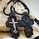 Деревянный крестик на шею со Святыми. Крестик. MisMi jewelry. Интернет-магазин Ярмарка Мастеров.  Фото №2