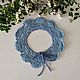 Gray-blue knitted collar patch for a New Year's Boho dress, Gifts for March 8, Krasnoyarsk,  Фото №1