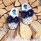 Men's felted Slippers 'Owls', Slippers, Solnechnogorsk,  Фото №1