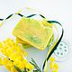 Natural soap from scratch Mimosa touchy yellow green. Soap. soapy fun. My Livemaster. Фото №4