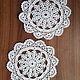 Openwork knitted hook napkin Spider line, Doilies, Moscow,  Фото №1