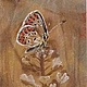 Утренняя бабочка цвета кофе с молоком. Мини-картина, пастель, Картины, Краснодар,  Фото №1