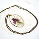 Transparent Pendant Purple Flower Delphinium Botany Eco Decoration. Pendants. WonderLand. My Livemaster. Фото №4