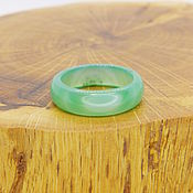 Украшения handmade. Livemaster - original item 18 R-R Ring Green Tinted Agate (nkzta18). Handmade.