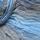 Order Blue stole scarf silk Airy Blue air sky blue chiffon 100. Silk Batik Watercolor ..VikoBatik... Livemaster. . Wraps Фото №3