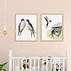 Swallows Set of 4 Posters Paintings with Birds for a girl's nursery. Pictures. KapustinaArt. Online shopping on My Livemaster.  Фото №2