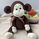 Вязаная игрушка вязаная обезьянка амигуруми. Амигуруми куклы и игрушки. Рыжий кот (магазин вязаных идей). Ярмарка Мастеров.  Фото №5