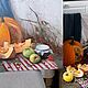 Картина Осенний натюрморт с тыквой. Картины. Картины Наталии Егоровой. Ярмарка Мастеров.  Фото №6