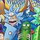  "Рик и Морти" холст на картоне акрил. Картины. Картины акрилом Алёны Гусевой (alyonagusevaart). Ярмарка Мастеров.  Фото №6