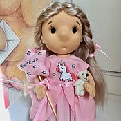Текстильная кукла ручной работы Интерьерная. Кукла Минни Маус