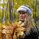 Повязка меховая Жемчуг, из норки. Осенняя повязка на голову из меха. Повязки. tais-fur (изделия из меха и кожи). Интернет-магазин Ярмарка Мастеров.  Фото №2
