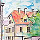 Городской скетч город Тарту  иллюстрация, Иллюстрации, Москва,  Фото №1