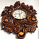Carved Wall Clock (lime, dial with glass). Watch. Mikhail (ilmcarver). Online shopping on My Livemaster.  Фото №2