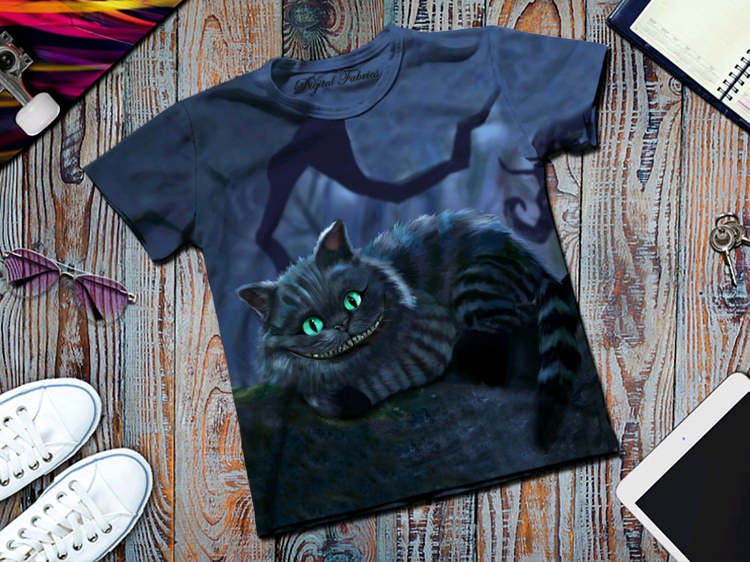 Футболка Чеширский кот в интернет-магазине Ярмарка Мастеров по цене ...