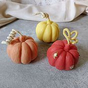 Сувениры и подарки handmade. Livemaster - original item candles: Autumn bright pumpkins with potal. Handmade.