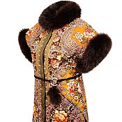 Одежда handmade. Livemaster - original item Insulated vest made of a scarf with fur. Handmade.