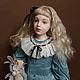 Porcelain doll Alice and rabbit, Interior doll, Moscow,  Фото №1